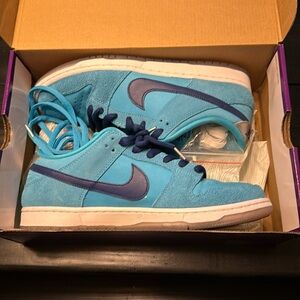 Nike SB Dunk Low Pro, 10.5, Blue Fury-Deep Royal Blue Fury